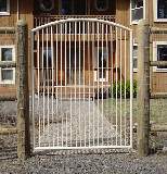 Heavy Duty Powder Coated Walk Gate To Match The Window Trim On The House